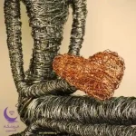 مجسمه دکوری سیمی دختر عاشق