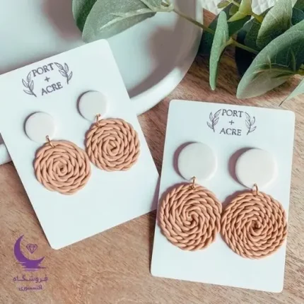 گوشواره هنری طرح حصیر