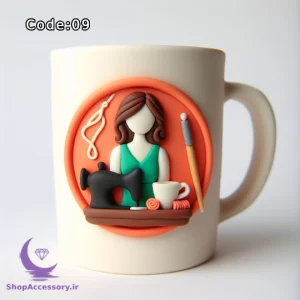 ماگ طرح چرخ خیاطی