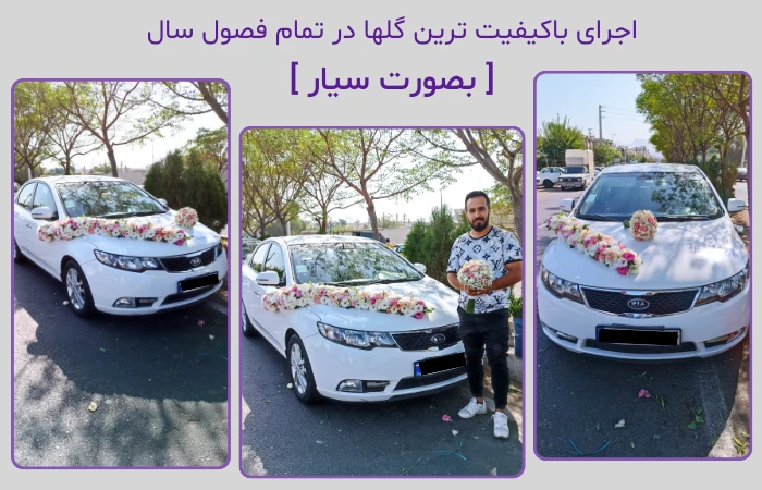 گل آرایی سیار ماشین عروس