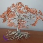 درخت مفتولی با برگ های مسی