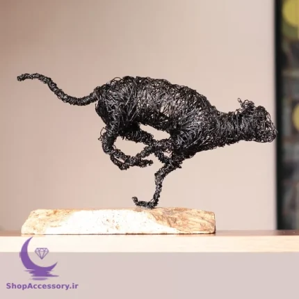 مجسمه سیمی یوزپلنگ ایرانی