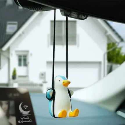 آویز ماشین پنگوئن آبی